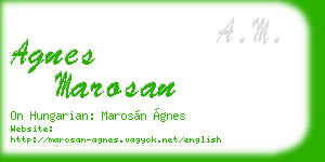 agnes marosan business card