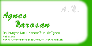 agnes marosan business card